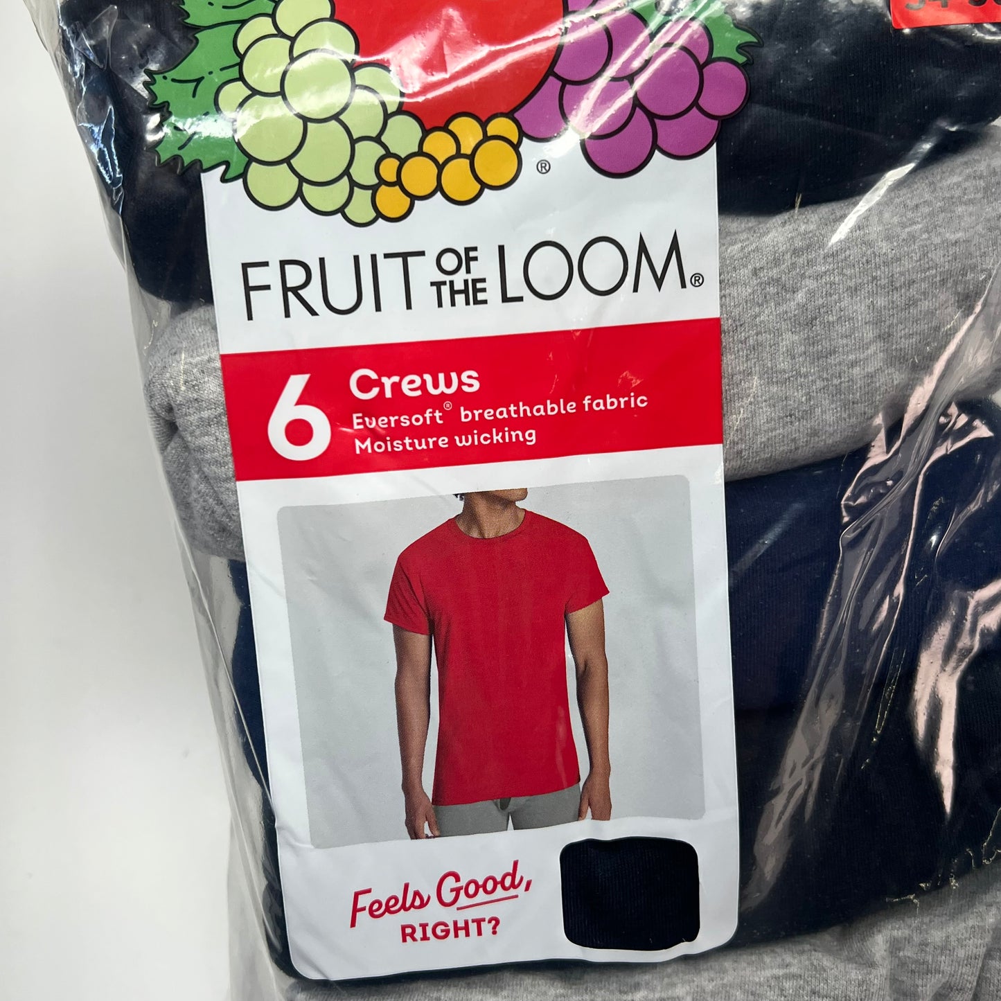 ZA@ FRUIT OF THE LOOM (6 PACK) Crew Neck T-shirts  Men's Sz S Assorted Colors
