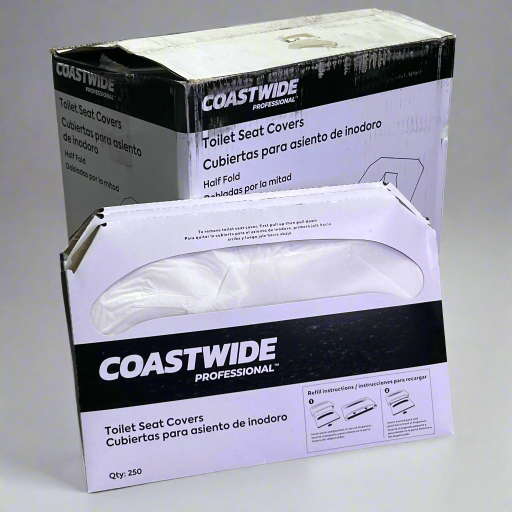 COASTWIDE (5000 Count) Toilet Seat Covers, White CW24775