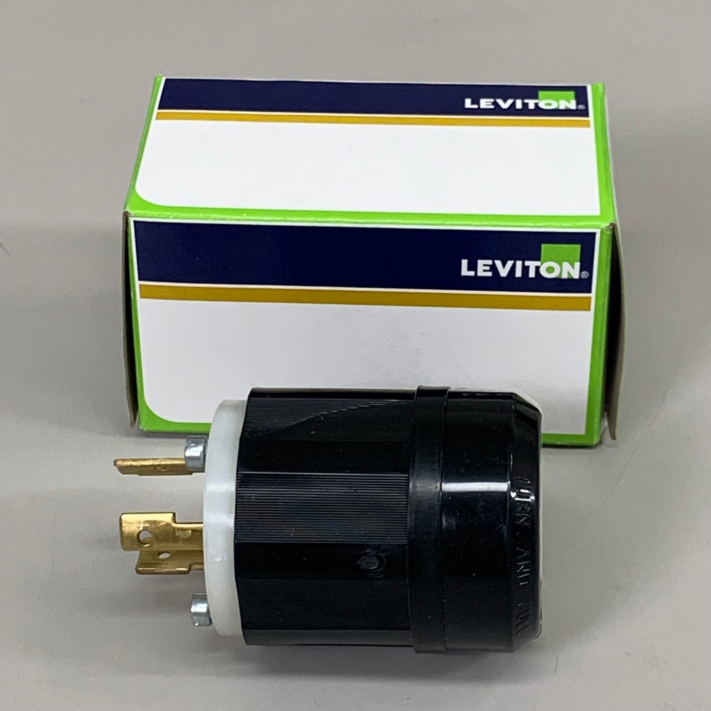 LEVITON Locking Plug 2-Pole 3-Wire Grounding 277 V Industrial Grade 20A 162-2331