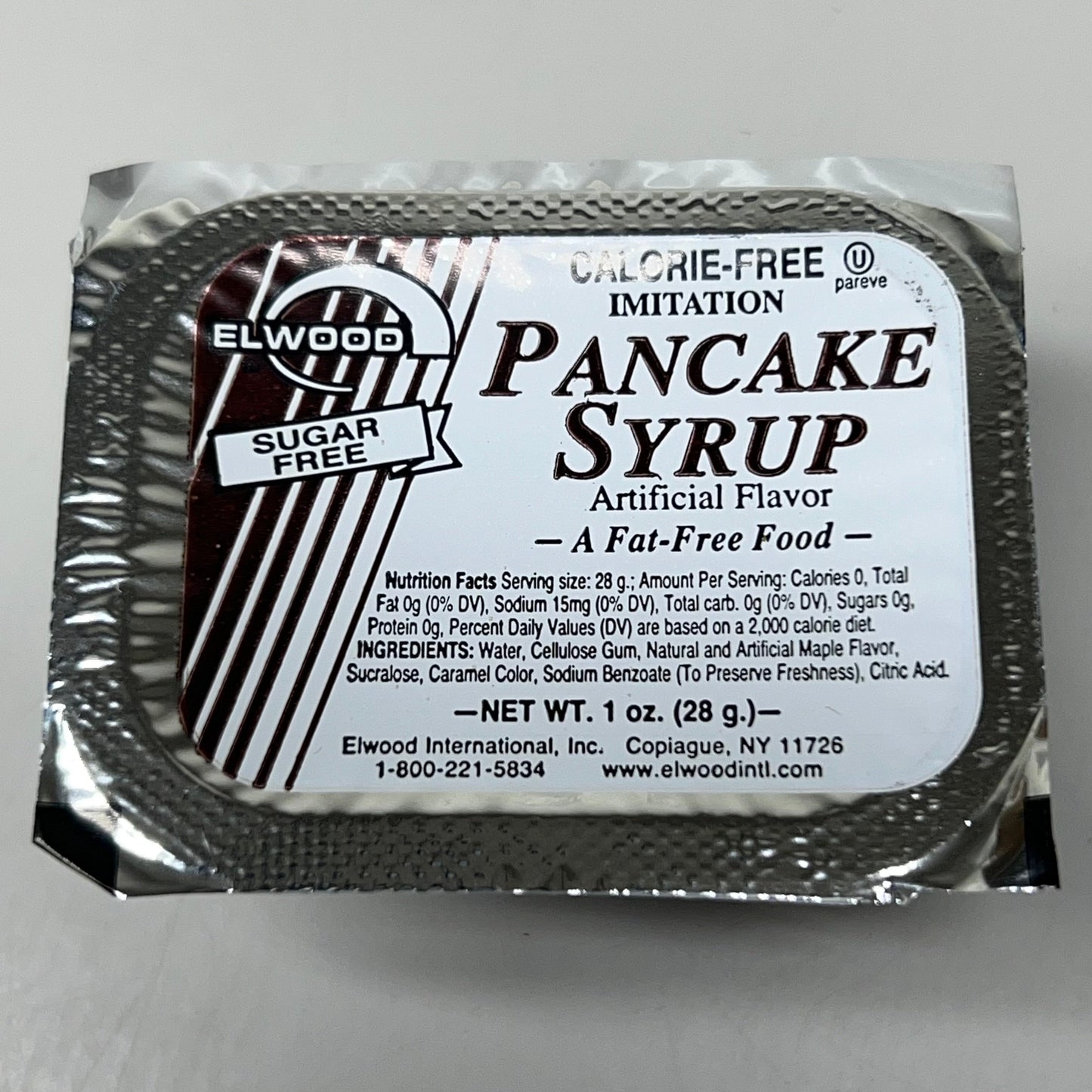 ZA@ ELWOOD Individual Pancake Syrup Cups Calorie Free 100 pack (1 oz) F