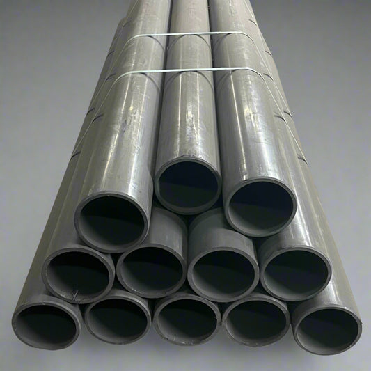 12 PIPES! PVC Duct Pipe 10 ft Long Unthreaded Schedule 80 Grey (1 Pipe Damaged)