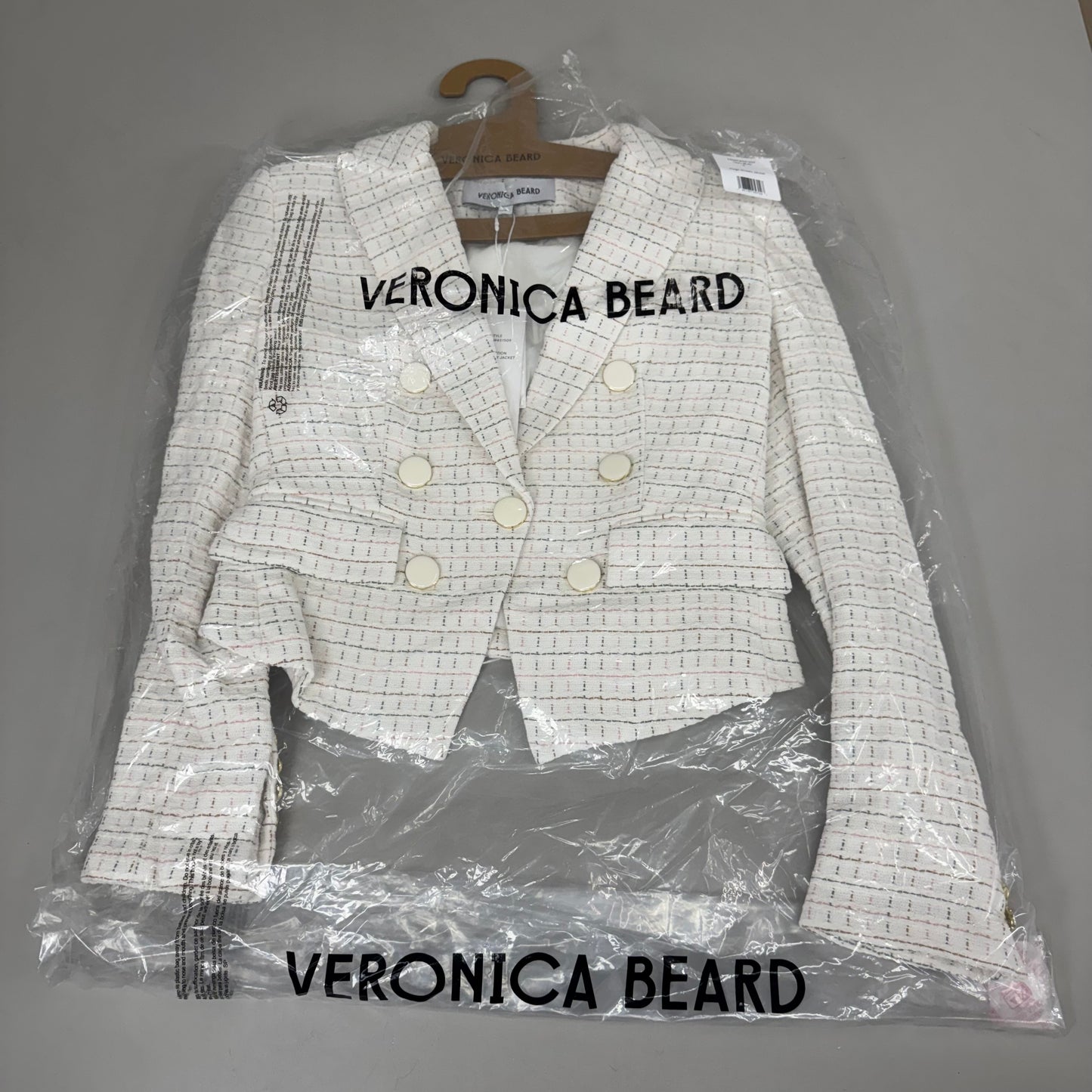 VERONICA BEARD Women's Diego Dickey Jacket Sz-0 Ivory/Multi 2406TW651509