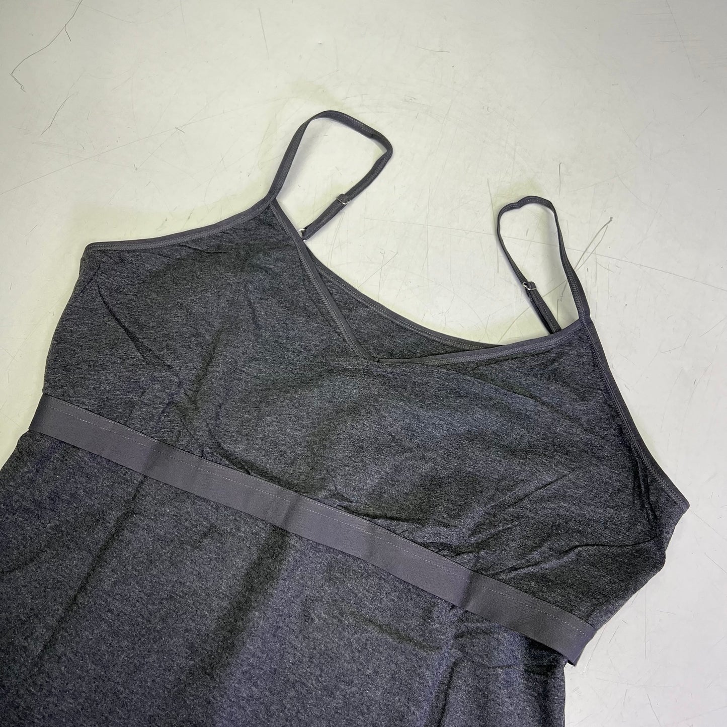 V FOR CITY (SET OF 2) Shelf Bra Camisole Tank Top Women's Sz 2XL Grey/Black