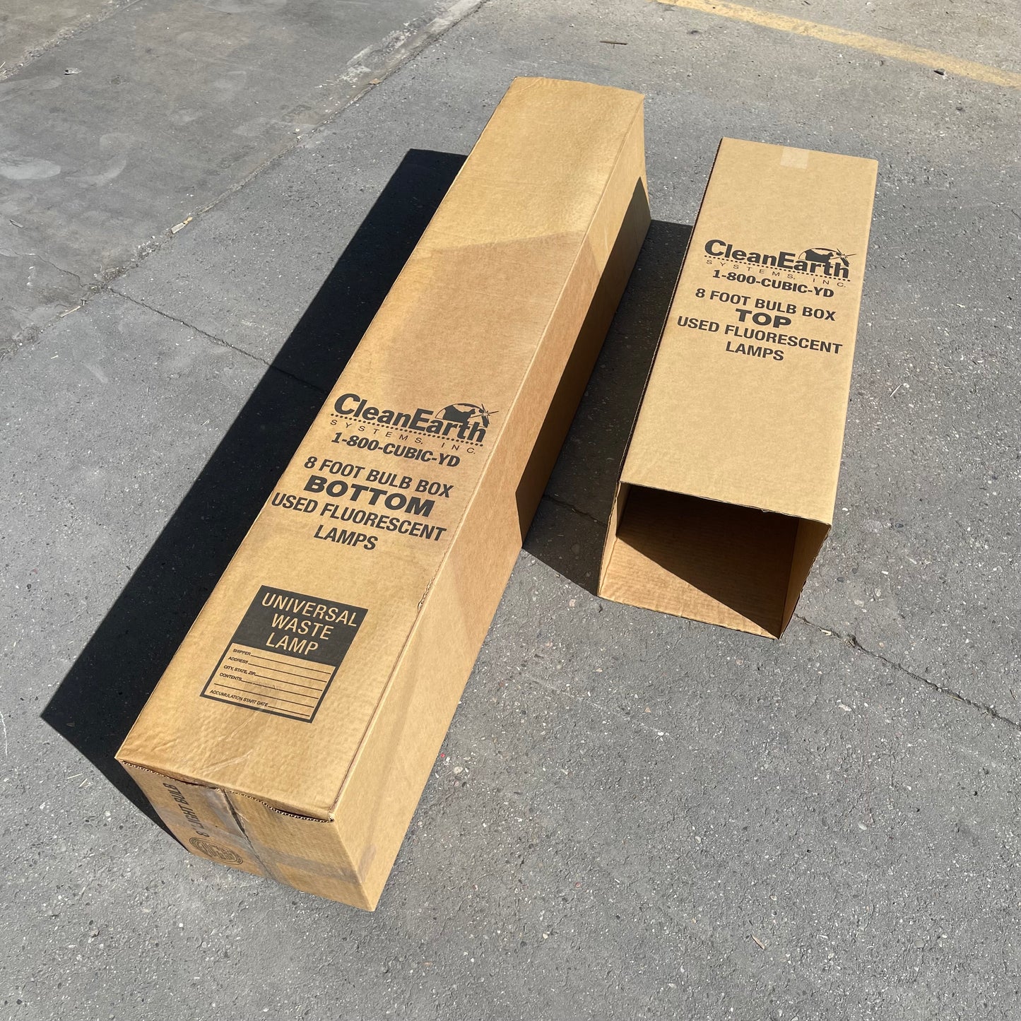 ZA@ Pallet of CLEANEARTH ( Pack) Bulb Cardboard Boxes for Fluorescent Lamps 8 ft (AS-IS)