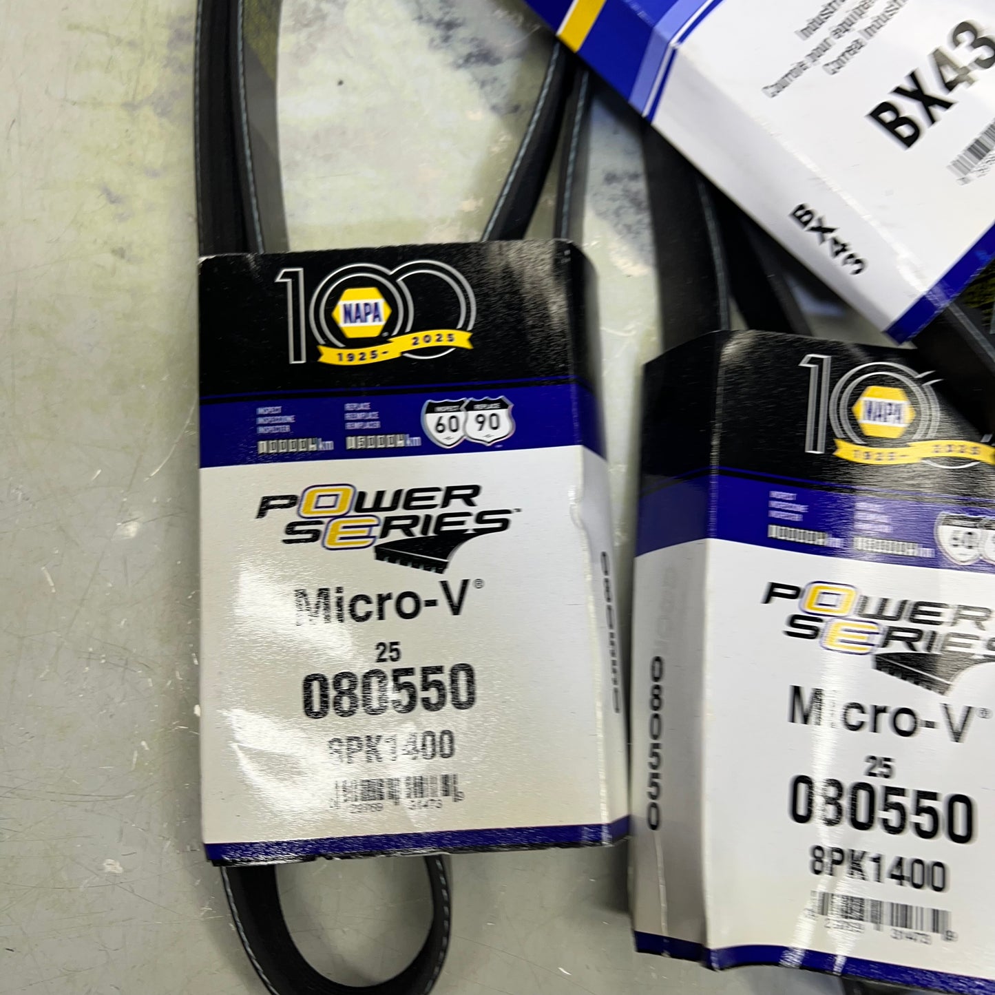 ZA@ NAPA (7.4 POUNDS) Assorted Box of Serpentine / V-Belt Parts Black