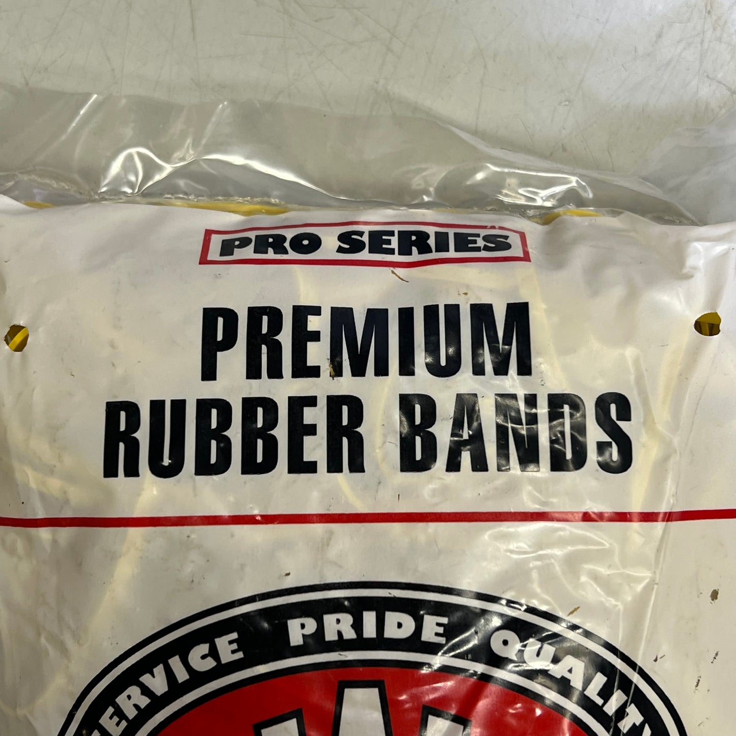 CWC  (1 LB BAG) Rubber Bands #33 1/2" x 1/8"  Yellow Crepe 230466