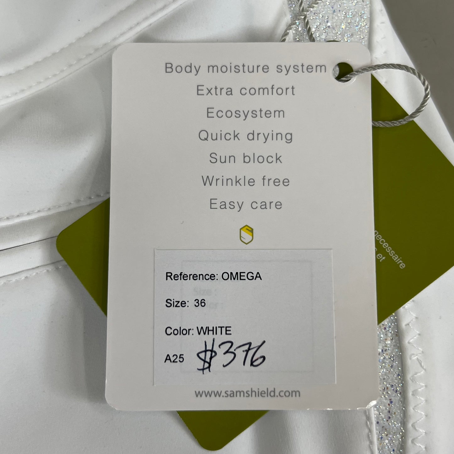 SAMSHIELD Omega Equestrian Pants Women's Sz US 26, UK 8, FR 36 White