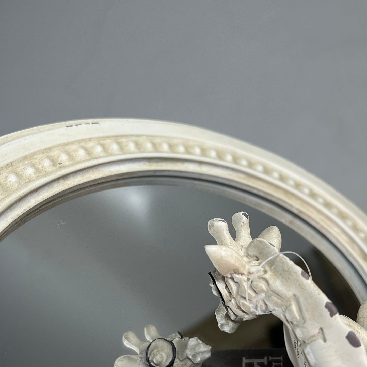 RAZ IMPORTS 2024 Critter Friends In Mirror Decoration 8.75" White 4410183