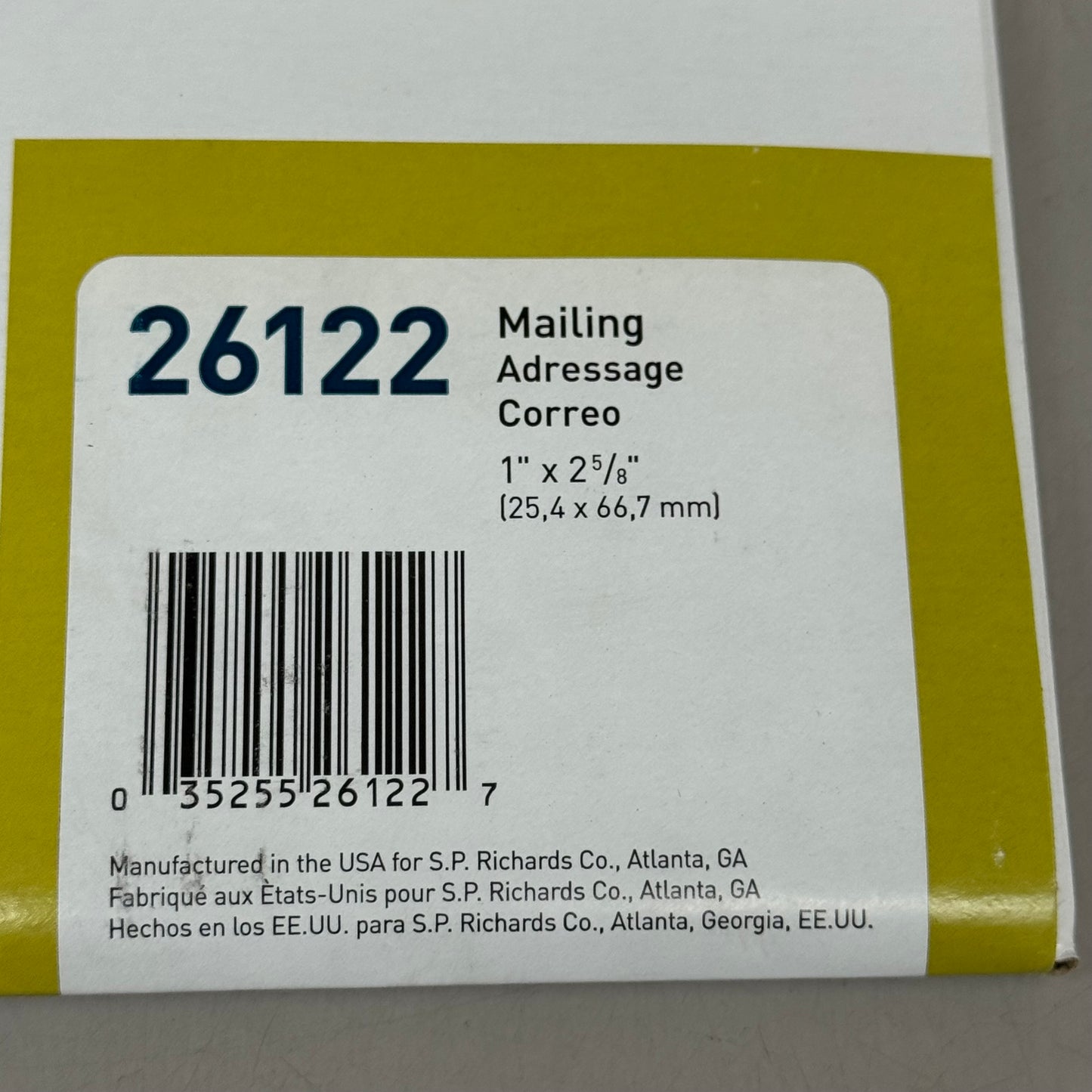 BUSINESS SOURCE (750 PACK) Business Source 26122 Clear Mailing Label  1"  Width x 2.75" Length  Clear