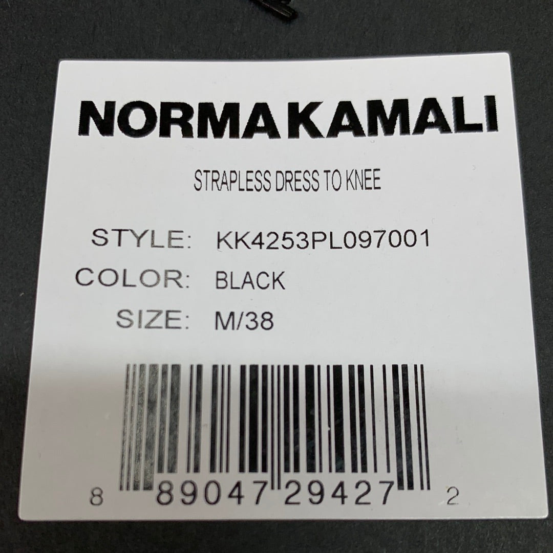 NORMA KAMALI Strapless Dress To Knee SZ M/38 Black KK4253PL097001 (New)