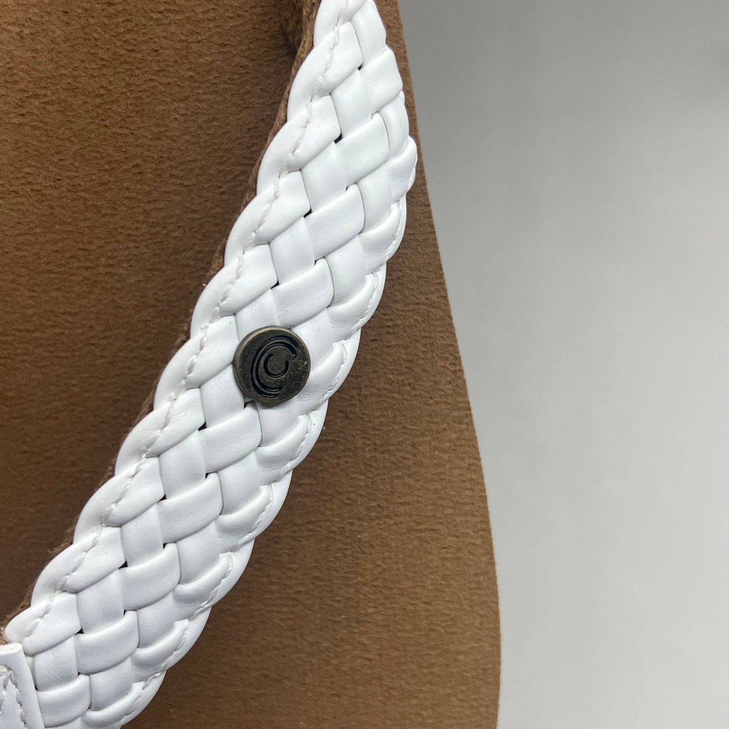 COBIAN Braided Bounce Synthetic Leather Sandals Women's Sz 10 EU 41 White BRB10-100-10