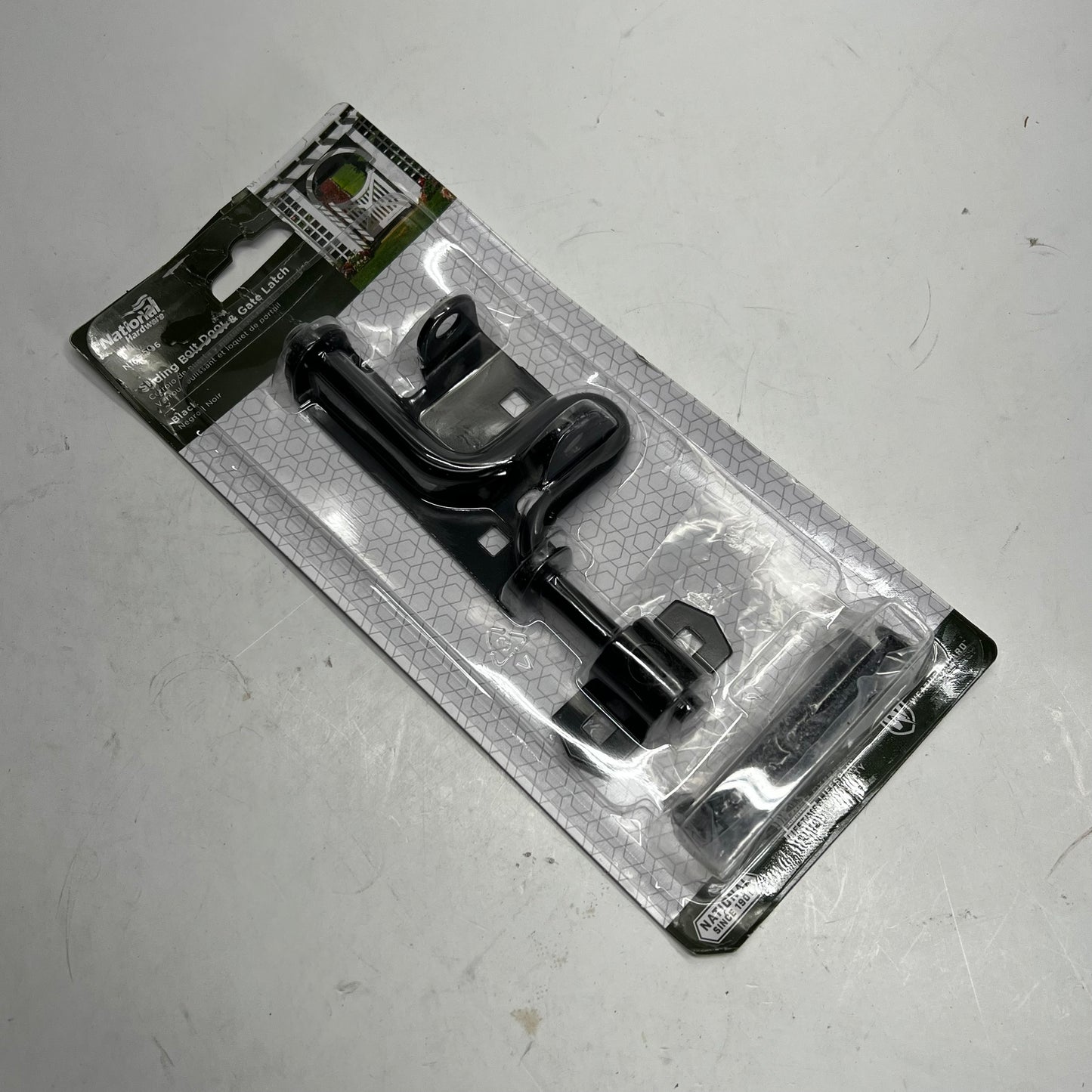 NATIONAL HARDWARE (2 PACK) Sliding Bolt Door & Gate Latch Black N165-506