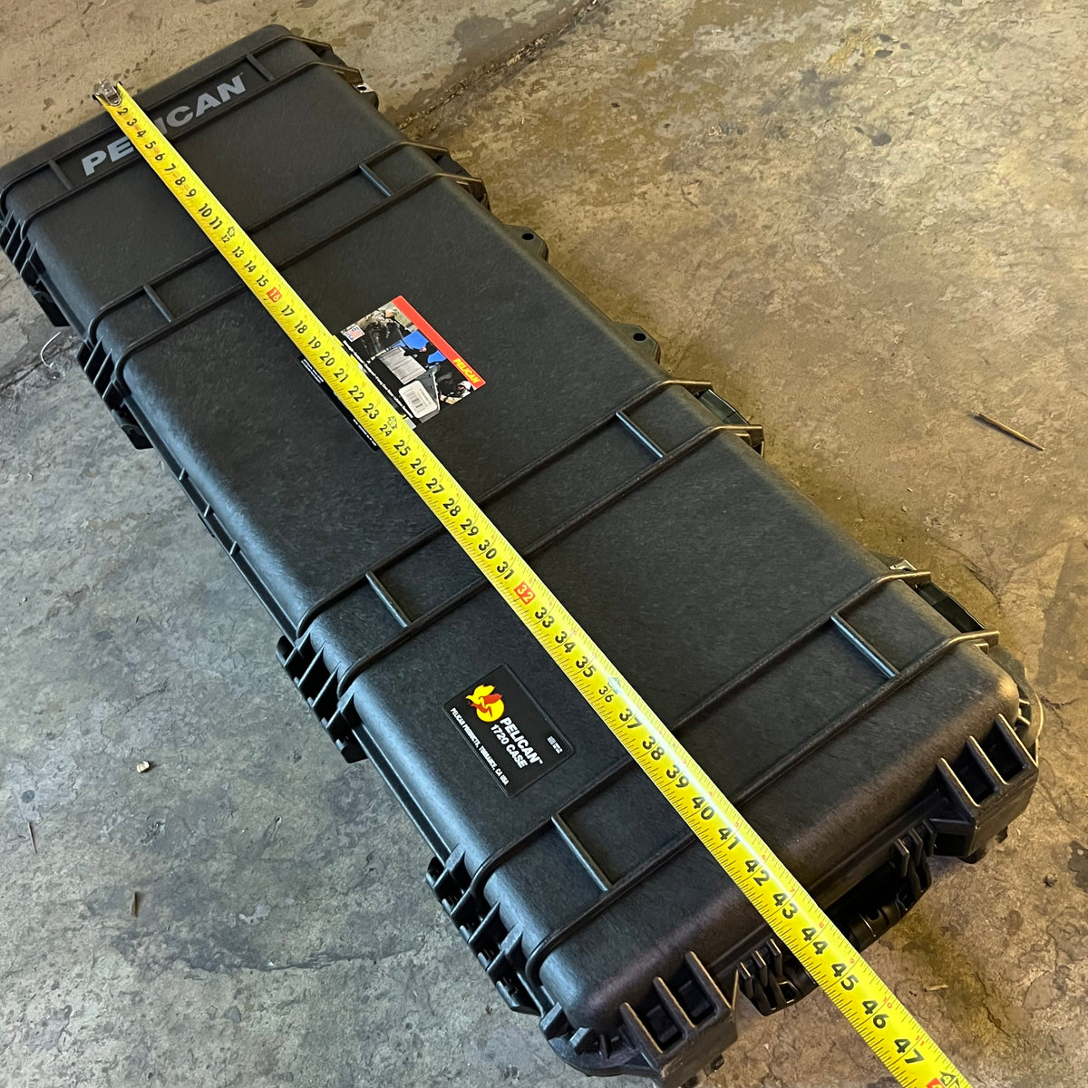 PELICAN 1720 Long Cases 44"L x 14"W Black 017200-0000-110