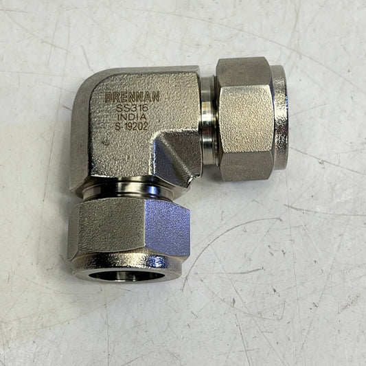 BRENNAN  Instrumentation Fitting 12 x 12 90° Elbow  Stainless Steel N2500-12-12-SS