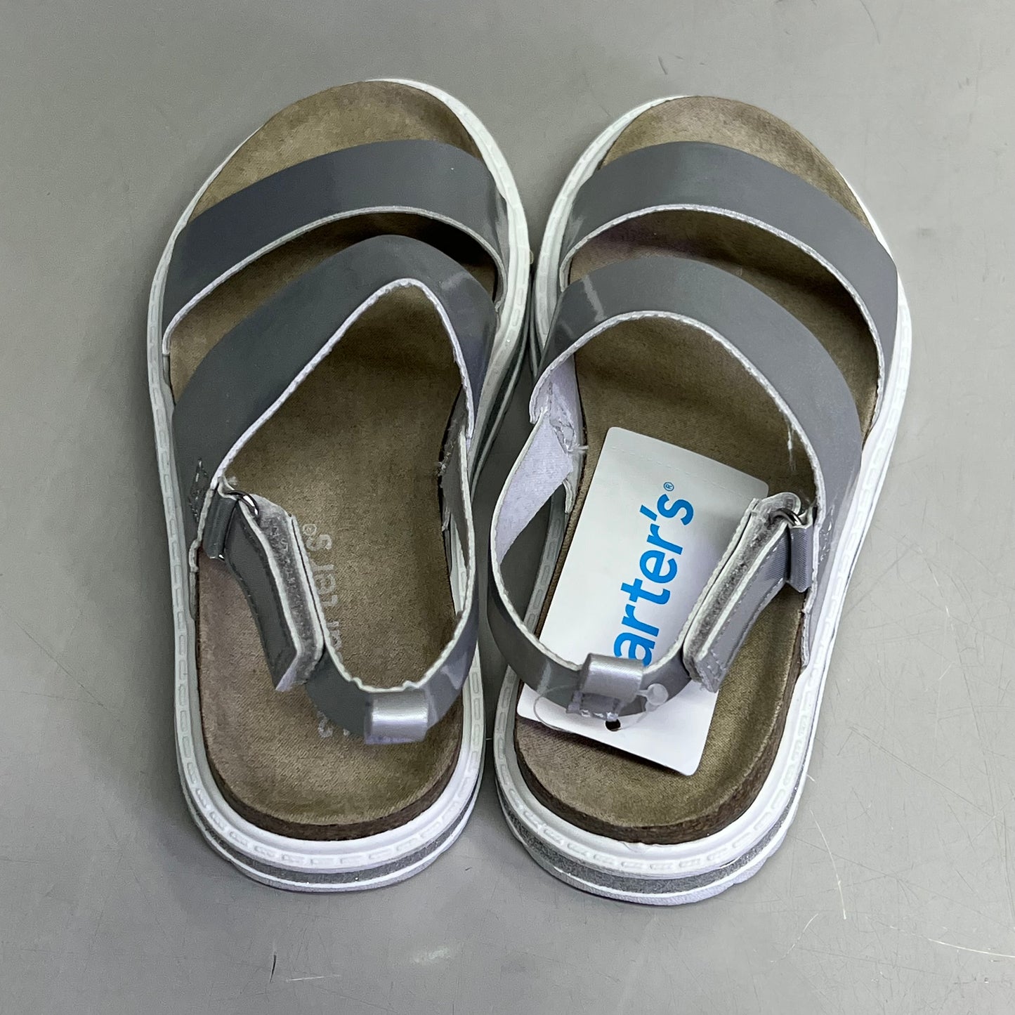 CARTER'S Carlyle Toddlers Back Strap Sandal Girl's Sz 12 Silver CS21Y01B