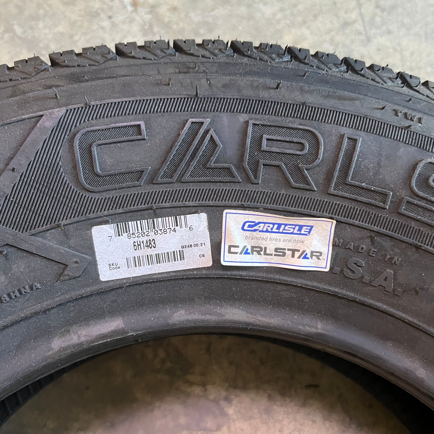 CARLISLE Radial Trail Tires Dot 4524 ST205/75R14 Black 6H1483