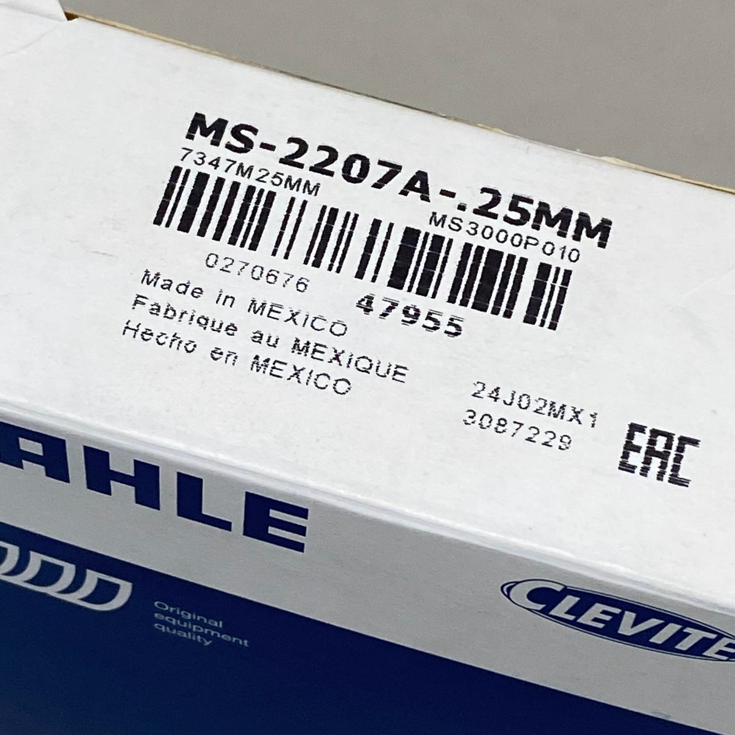 MAHLE (9 Pieces, 1 Box) Clevite Engine Crankshaft Main Bearing Set MS-2207A-.25MM