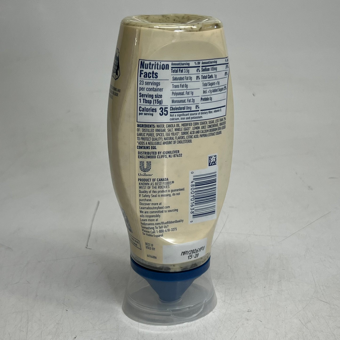 HELLMANN'S (8 PACK) Italian Herb and Garlic Mayonnaise Dressing 11.5 fl. oz. BB 05/26 69996529