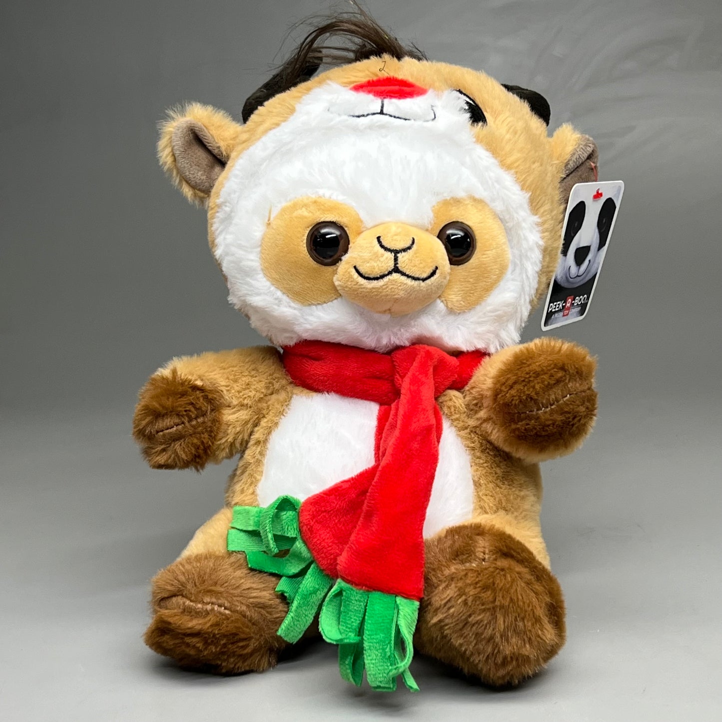PEEK A BOO TOYS Monkey Reindeer Stuffed Animal XMASDIS30