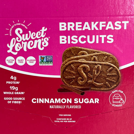 SWEET LOREN'S (8 PACK/Case) Cinnamon Sugar Breakfast Biscuits 1.6 oz BB 06/26