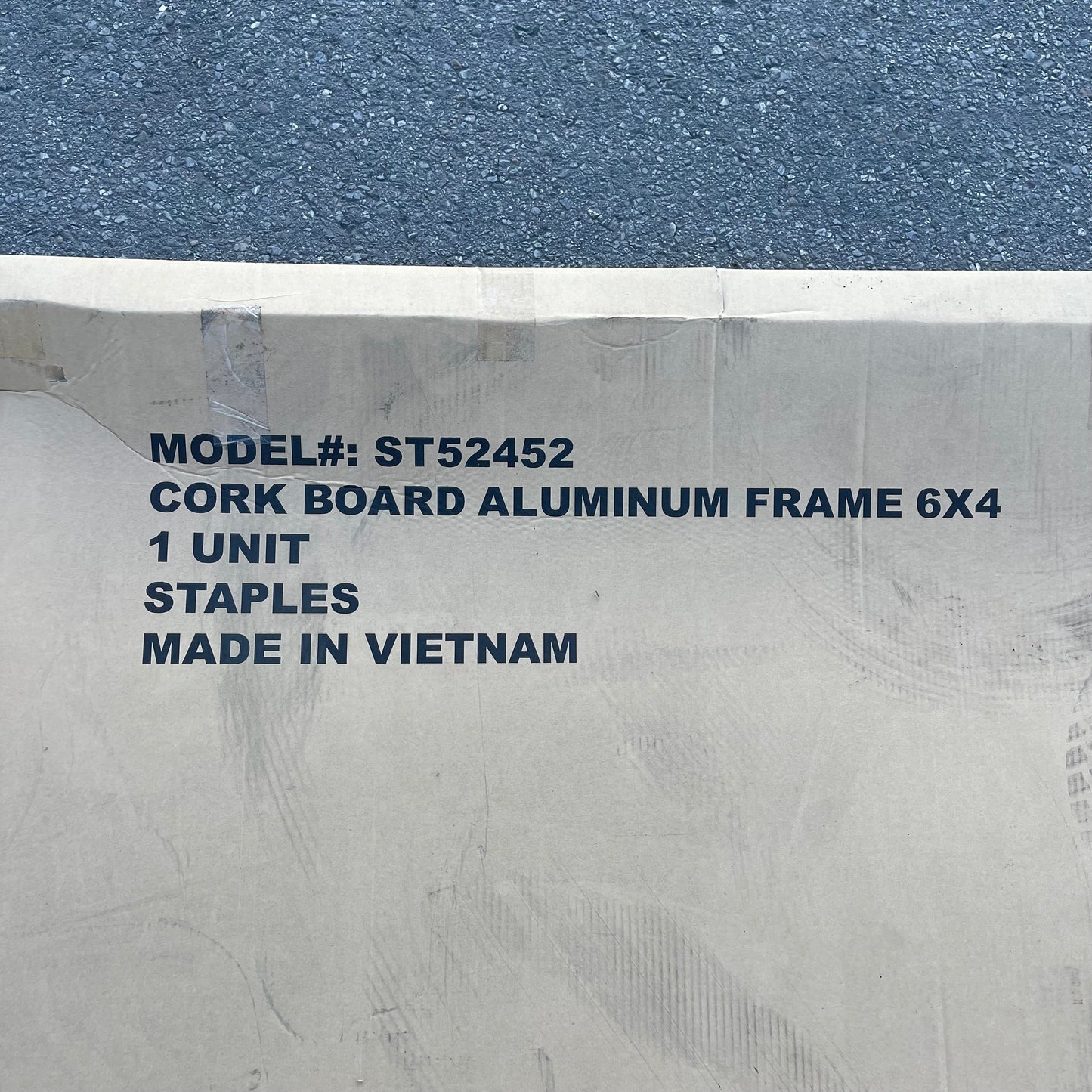 ZA@ Pallet of STAPLES Cork Bulletin Board, Aluminum Frame 72”x48” ST52452 (AS-IS)