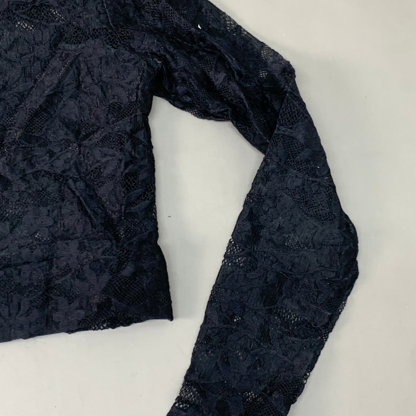 HALFTEE Full Lace Long Sleeve Nylon & Spandex Blend Floral Black XL (22)