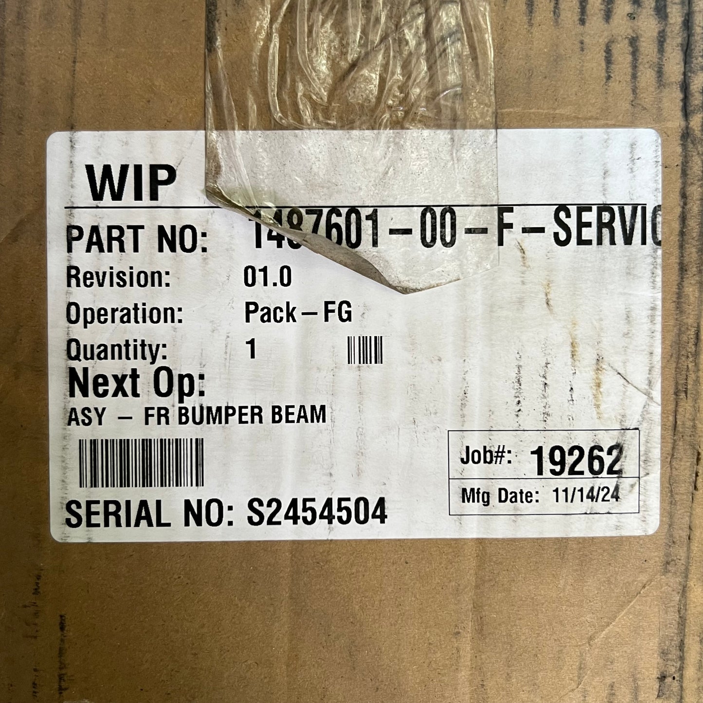 TESLA Front Bumper Sz 58" L x 3.5" H, Silver 148760100F