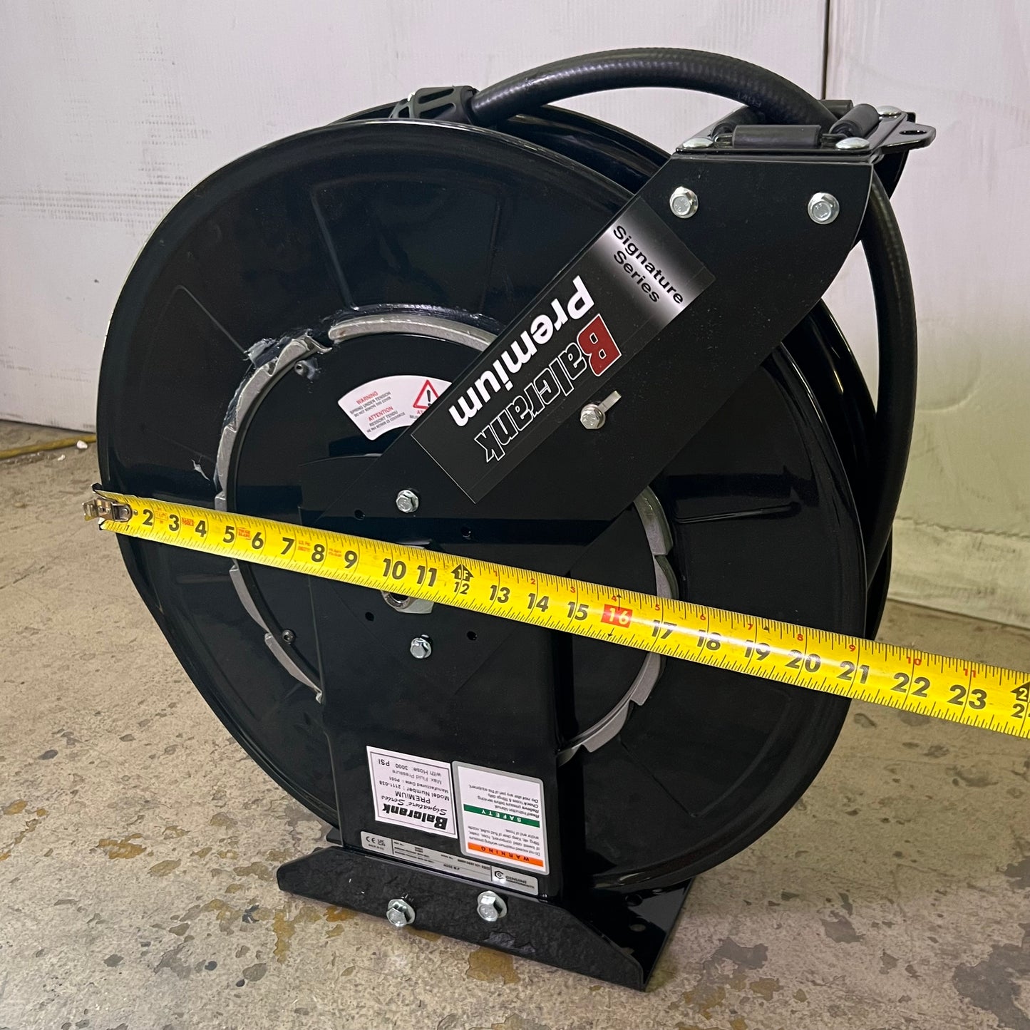 BALCRANK Hose Reel Premium Sz 30" x 1/2" Black 2111-038 (New Other, Minor Cosmetic Damage)
