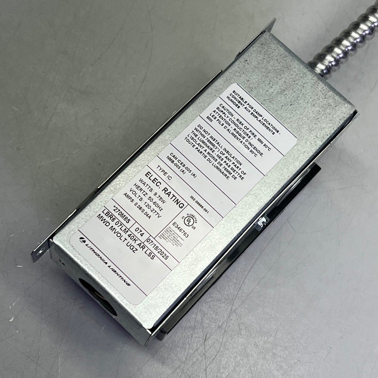 LITHONIA LIGHTING Retrofit Downlight 120-277V LBR6 07LM 40K AR LSS MWD MVOLT UGZ