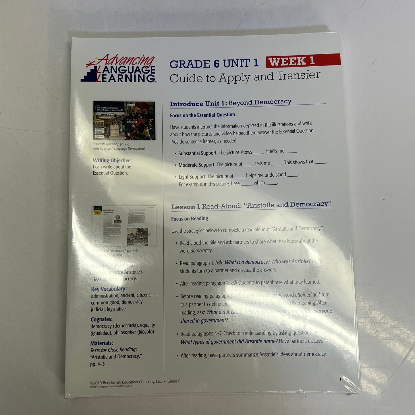 BENCHMARK Advance English Language Development, Assessment & Guides For Teachers