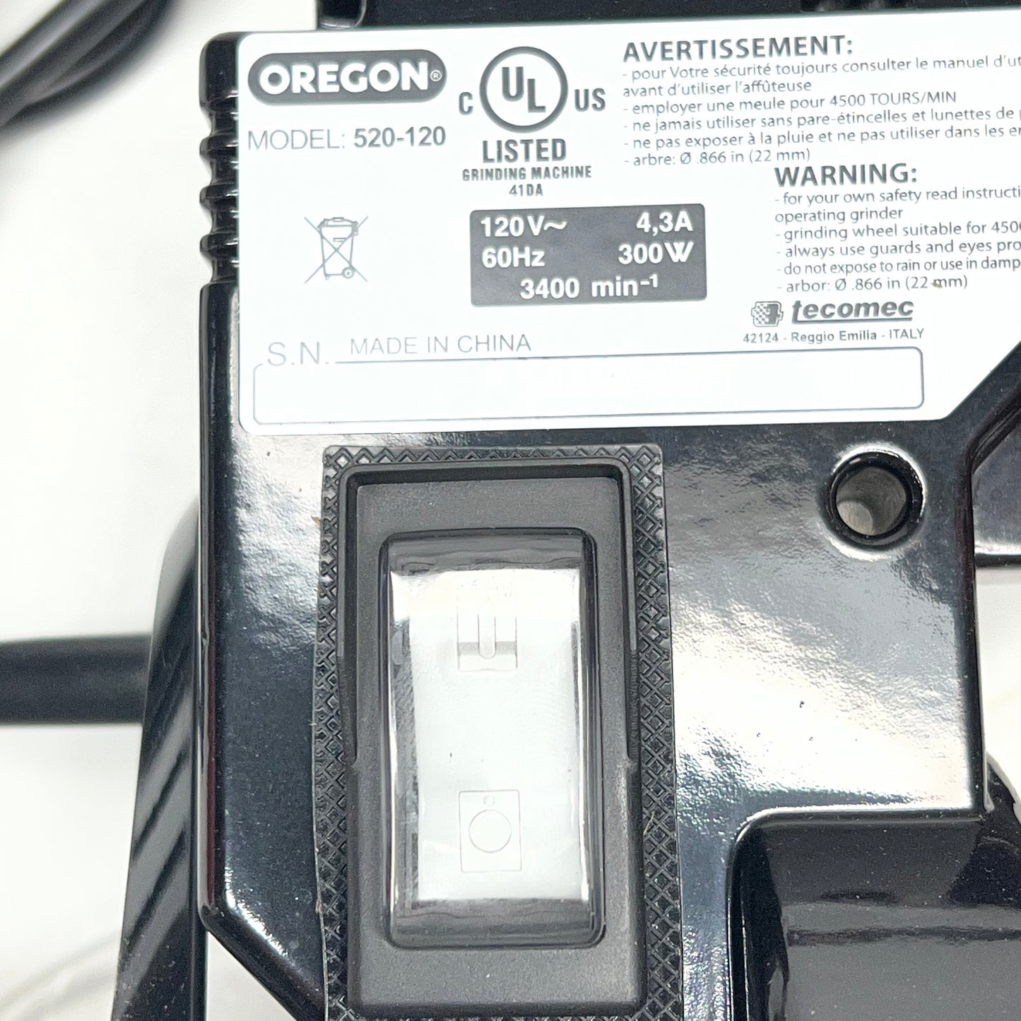 OREGON 520 Series Premium Bench Grinder High Volume Sharpening 120V 520-120
