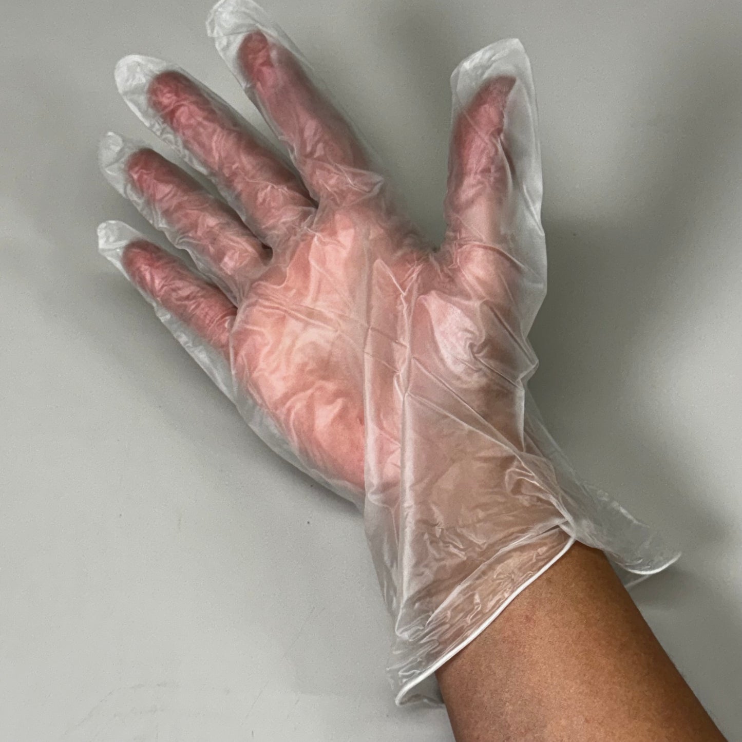 STAUFFER (10 PACK, 1,000 Total) Gloves & Safety Powder-Free Clear Vinyl Sz L R400I