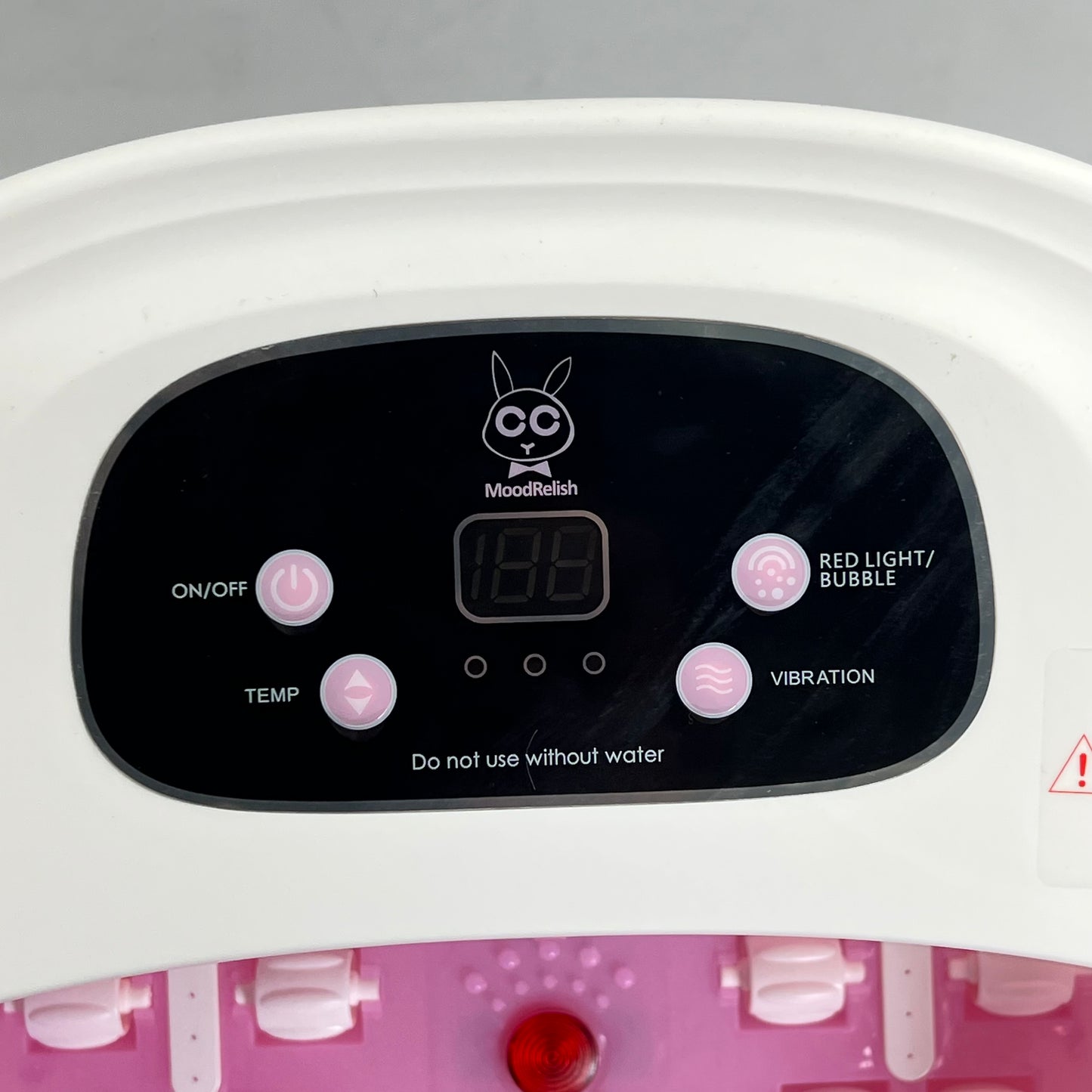 MOOD RELISH Foot Spa Bath Shiatsu Massage, Vibration & Red Ight Pink MM-20M-2