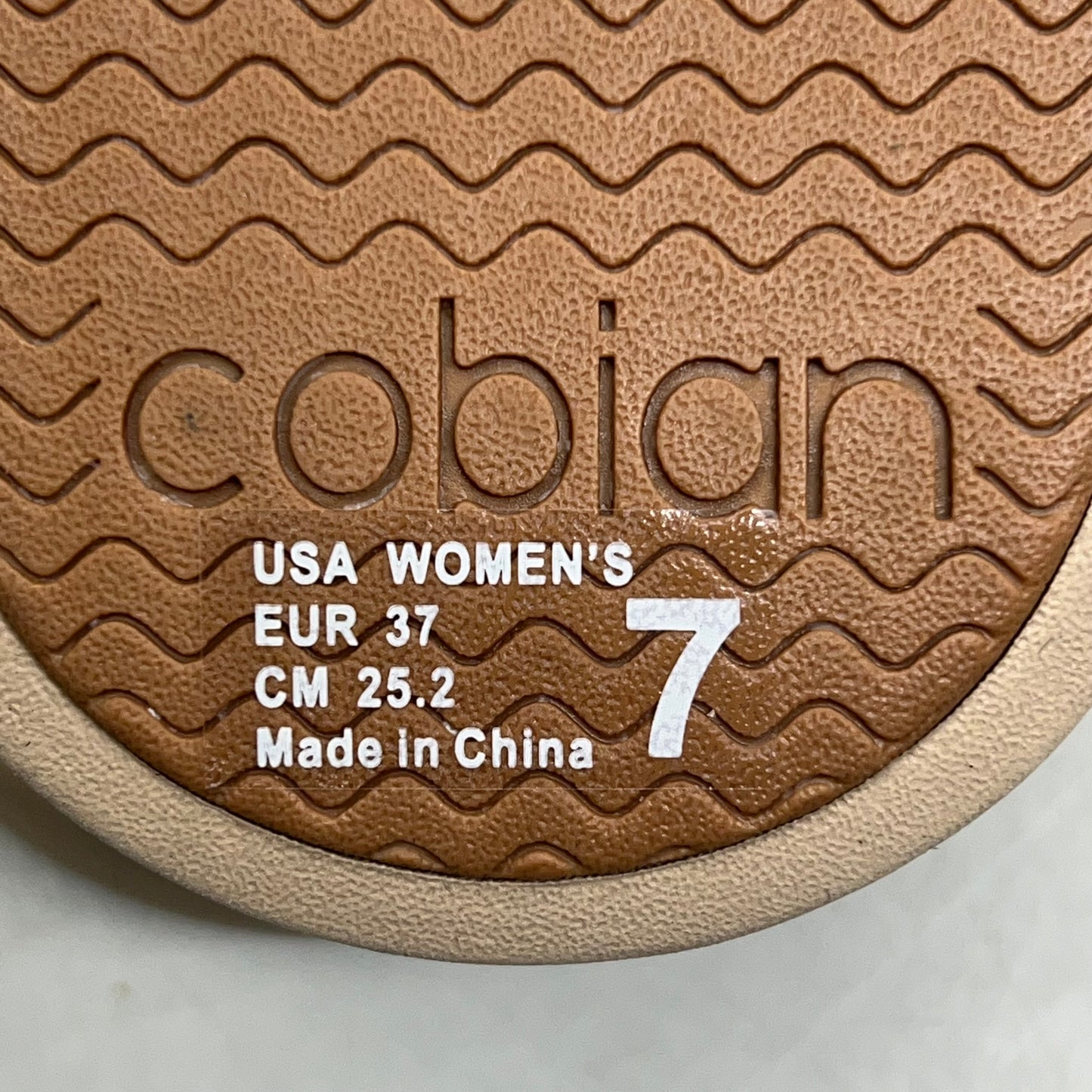 COBIAN Darby Synthetic Suede Strap Sandals Women's Sz 7, EU 37 Tan DAR24-230-7