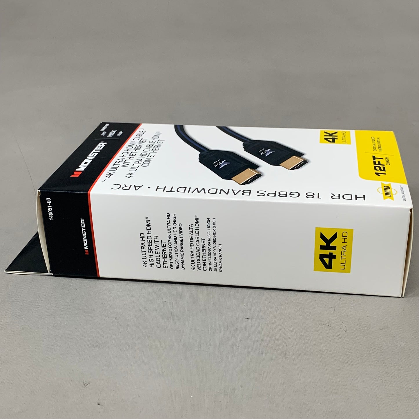 MONSTER 4K Ultra HDMI Cable w/ Ethernet 12ft Black 140051-00