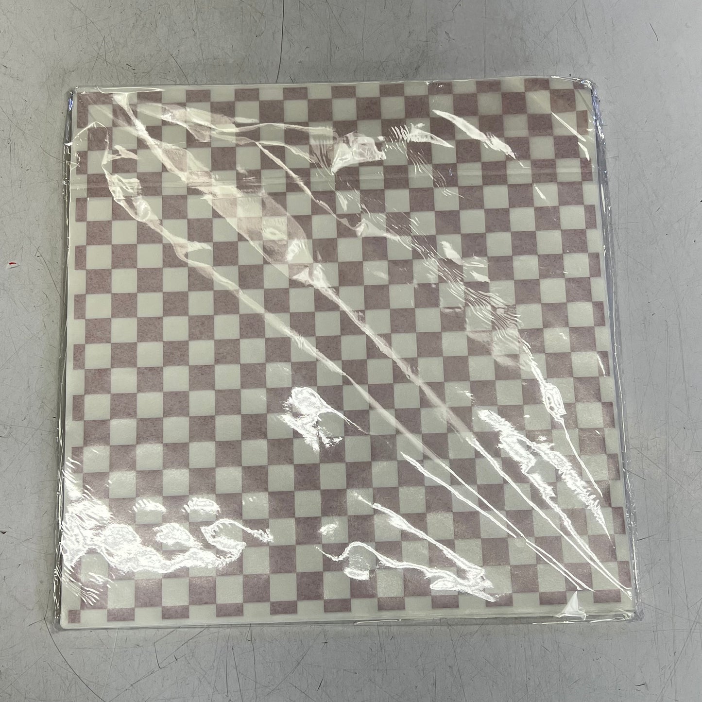 ZA@ (3000 PACK) Food Wrapping Paper  12"x12" Red/White Checkered
