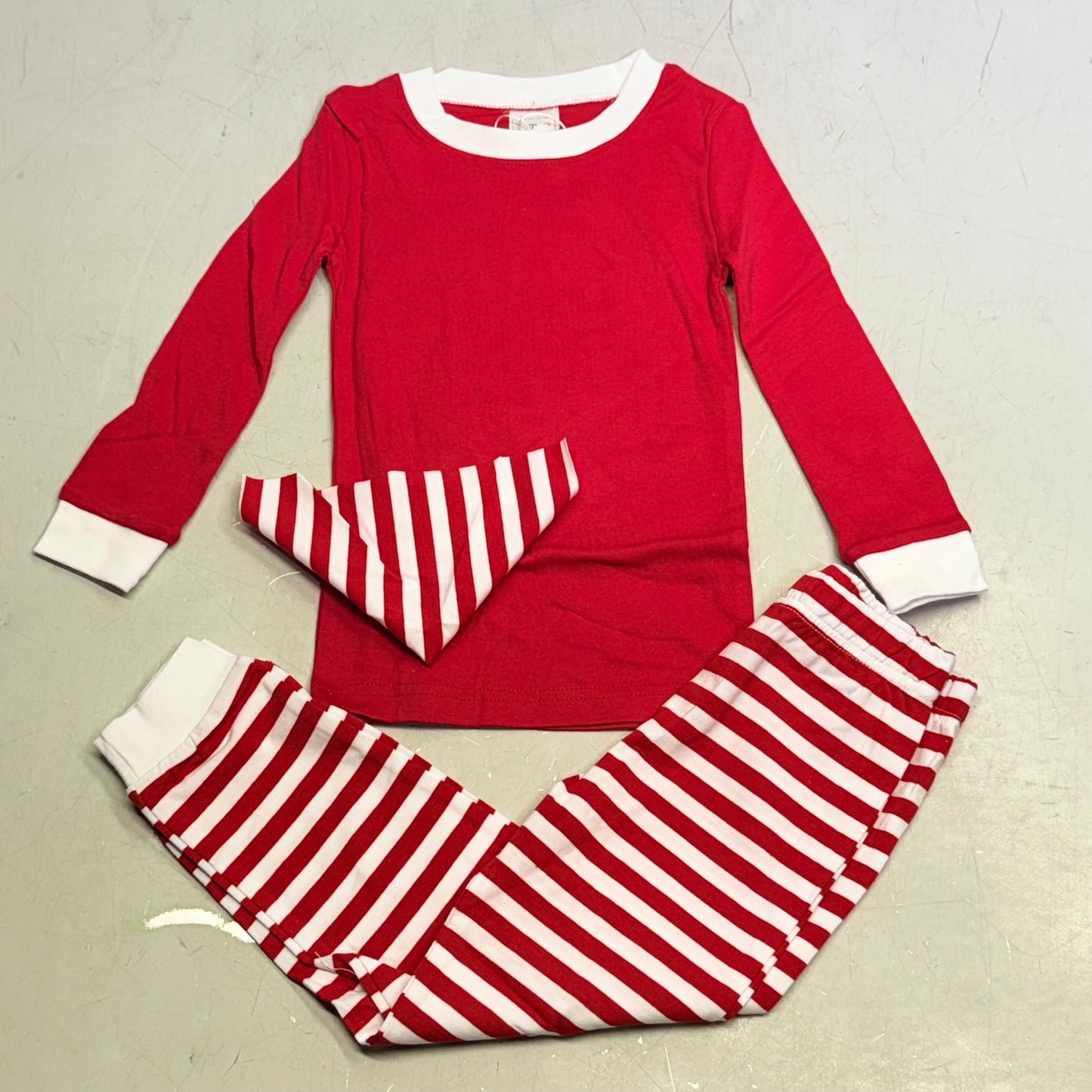 LTC Children Pajamas 100% Cotton Unisex (Sz-3T) Red/White