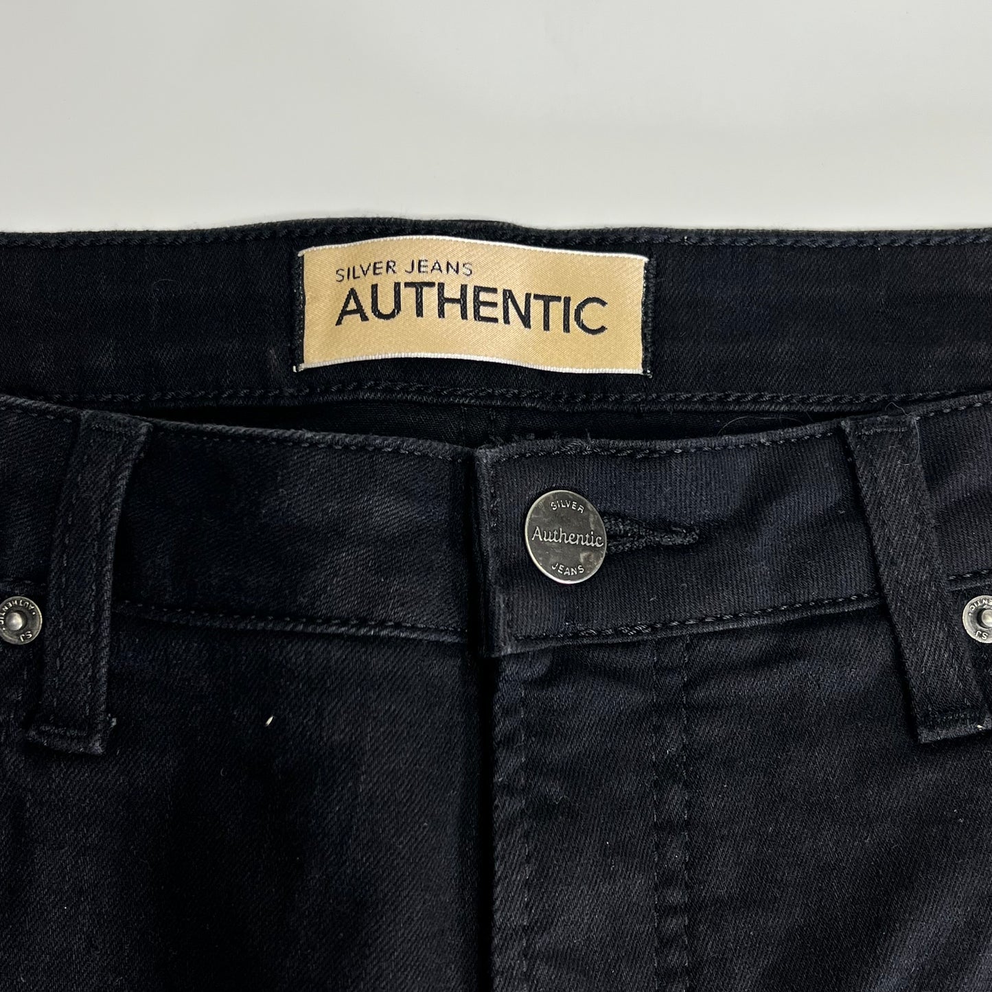 SILVER JEANS CO The Curvy High Skinny Women's Sz 14/29 Black LA94108AB510