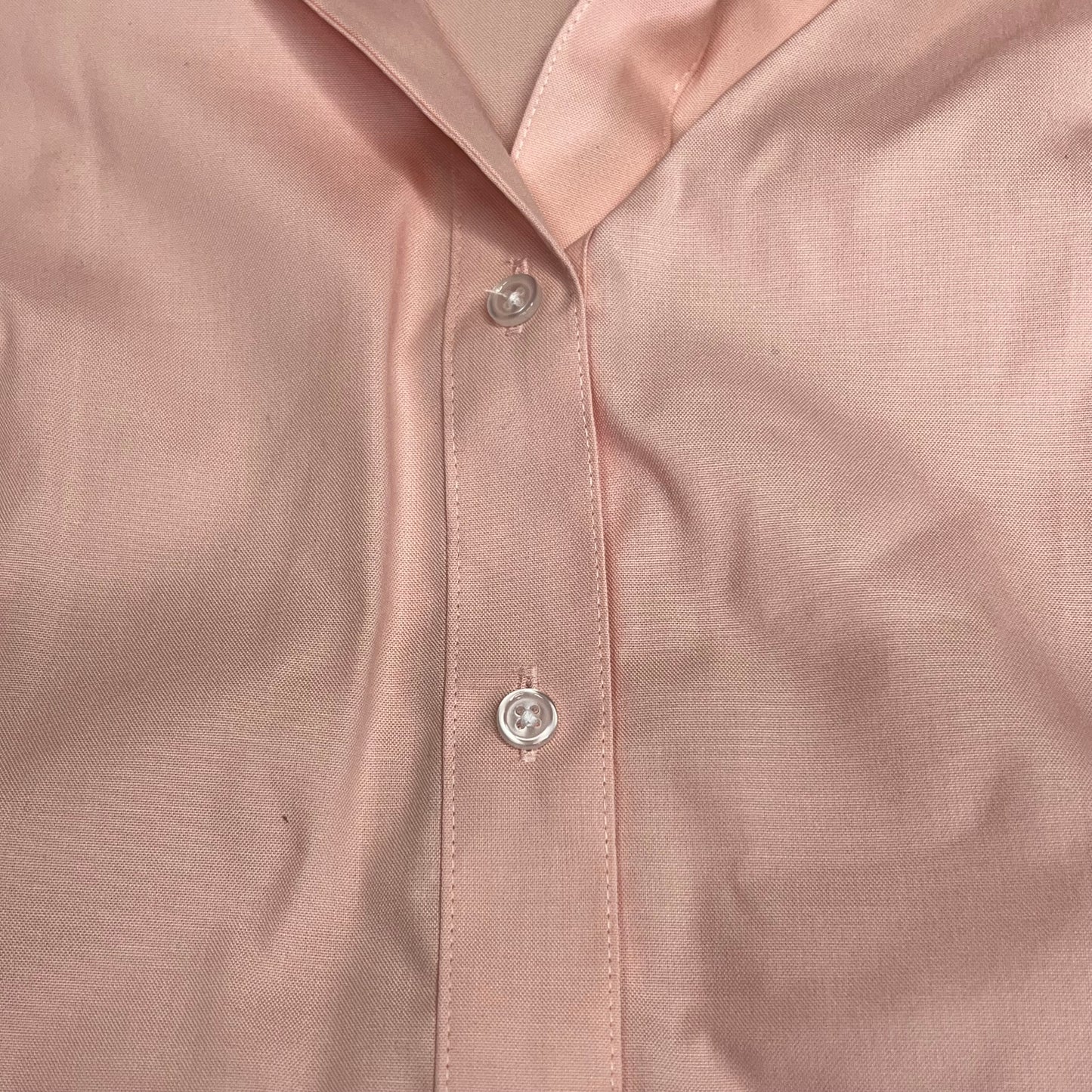 JONES New York Easy Care Professional Button Up Collared Shirt Women's Sz M Rose