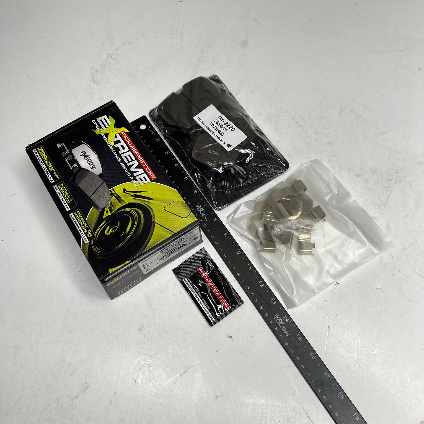 POWER STOP Street Performance Carbon Fiber Ceramic Brake Pads Kit Z26-2220