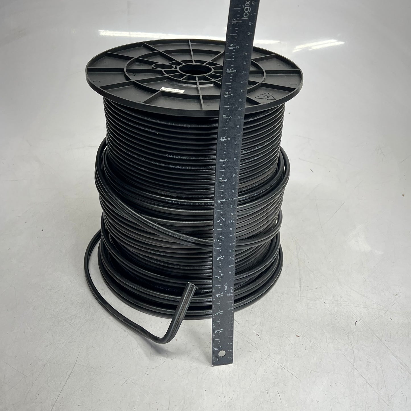 T-CABLE TRONIX Dual Shielded Rg6 Coaxial Cable 500' Black RG6U-BLK-DUAL-500BC