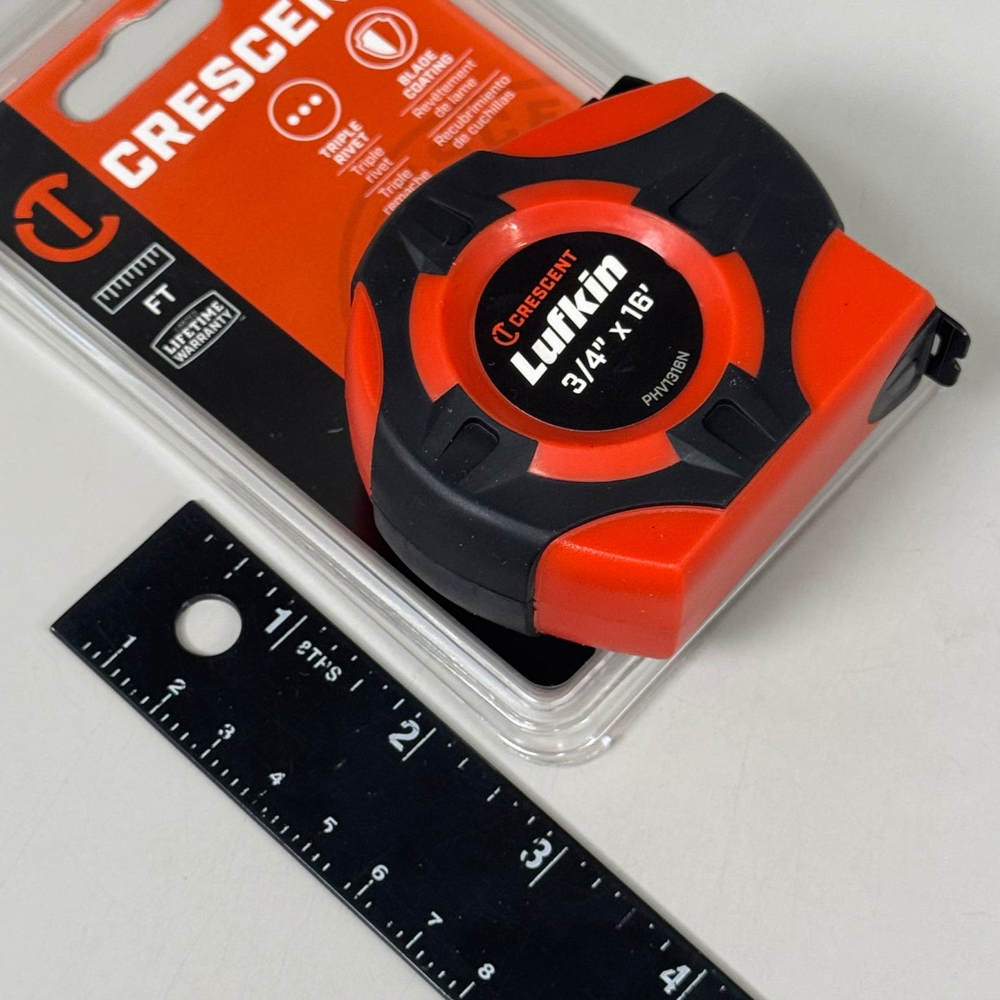 CRESCENT Lufkin 3/4” x 16’ QuickRead Power Return Tape Measure PQR1316N