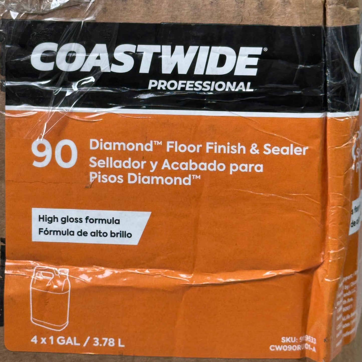 COASTWIDE (4 PACK, 1 GALLON EACH) 90 Diamond Floor Finish Sealer High Gloss