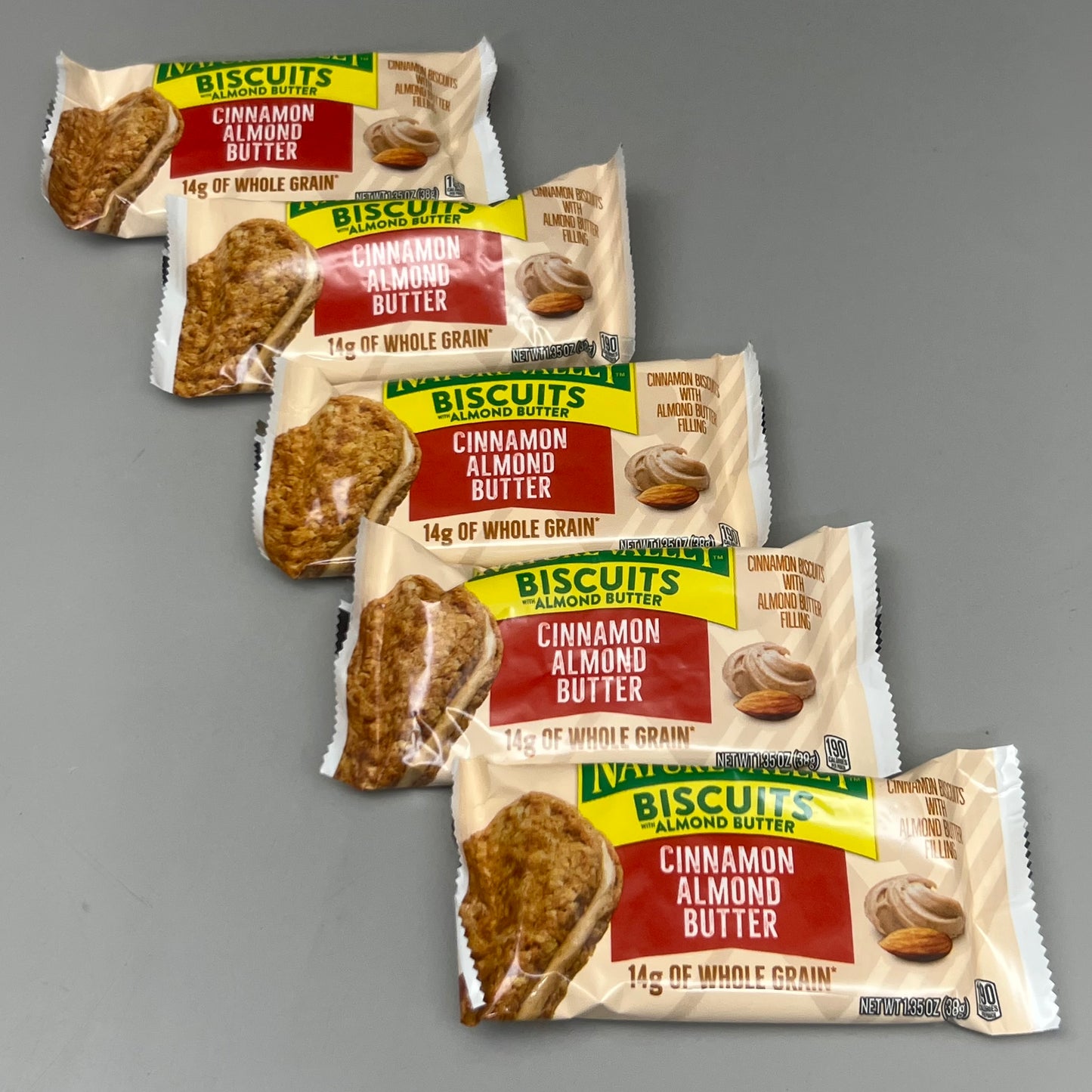 NATURE VALLEY (12 BOXES, 60 Total Bars) Biscuits w/Cinnamon Almond Butter 6.75 oz BB 11/24