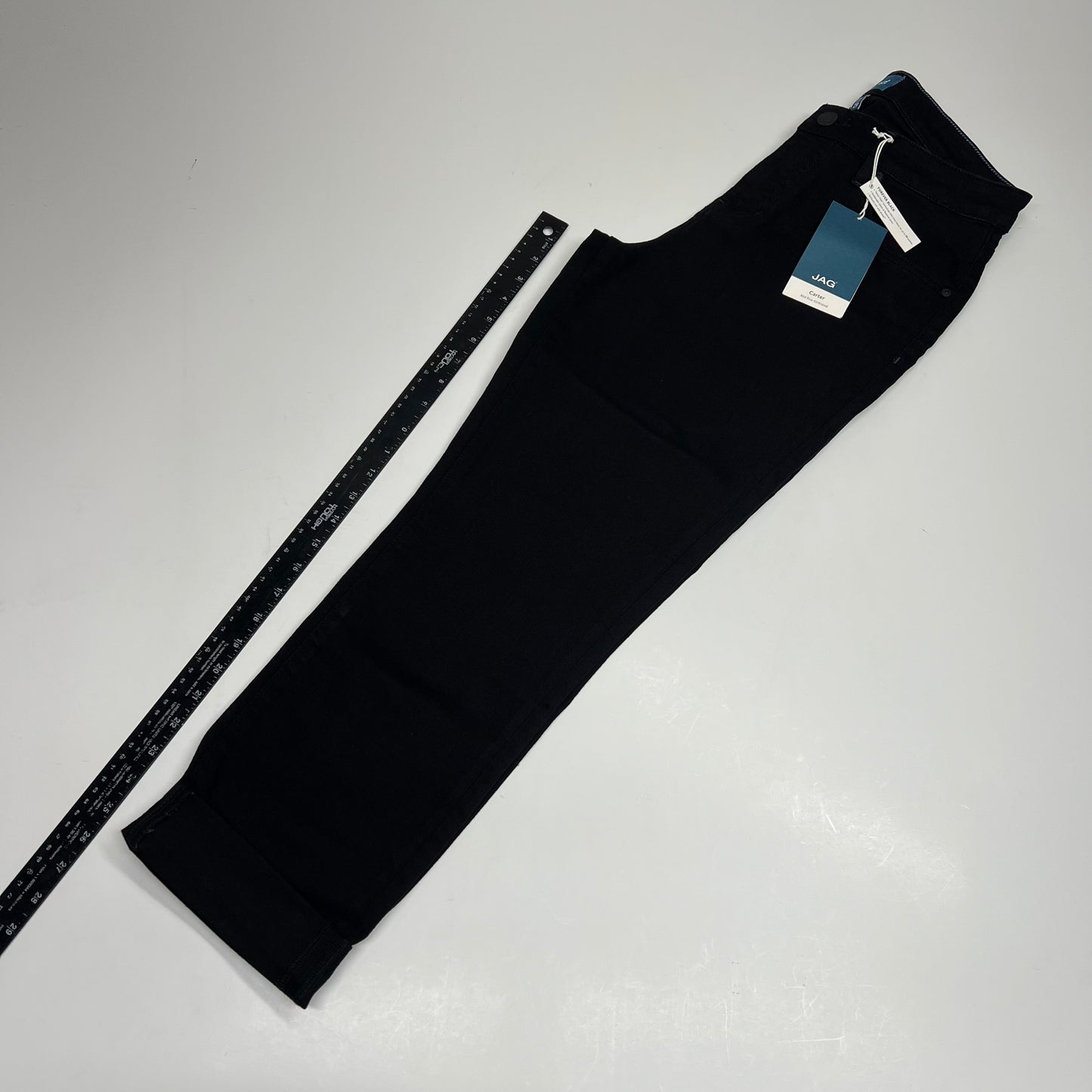 JAG Carter Mid Rise Girlfriend Pant Women's Sz 8 Black Void J2467459BKVD