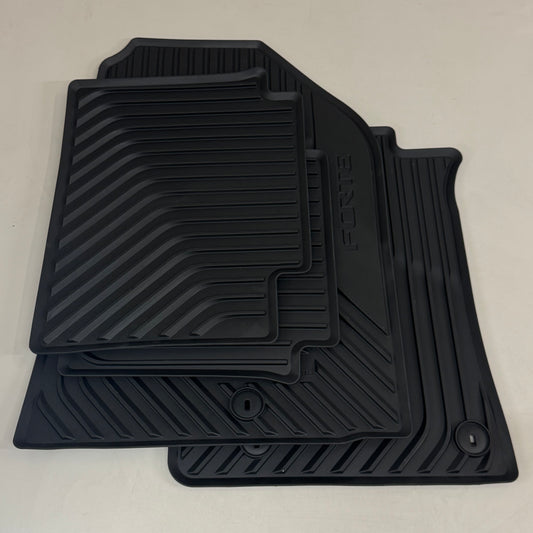 KIA (4 Piece) All Weather Floor Mats Complete Set for Forte 2020-2024 Black M6F13AC000