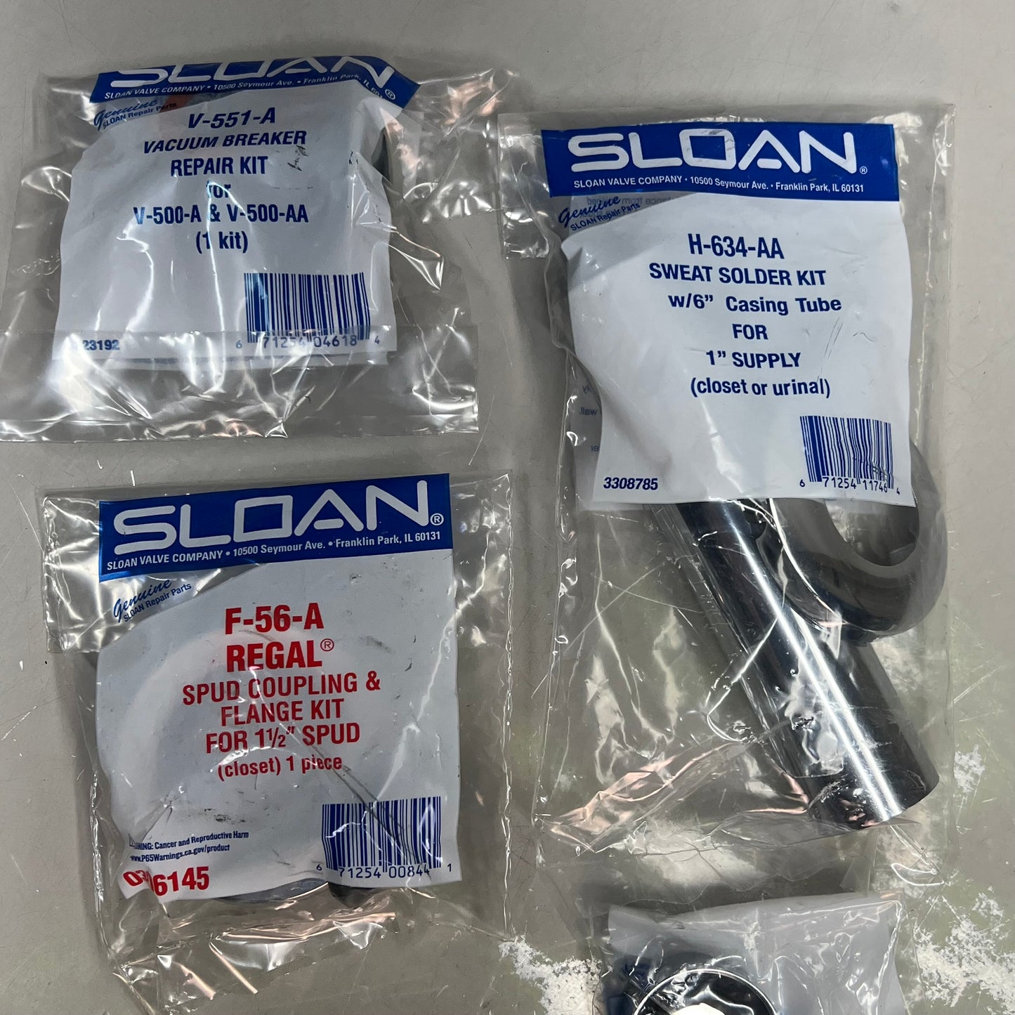 SLOAN OPTIMA PLUS Battery Powered Sensor Activated Flushometer Chrome 8111-1.28