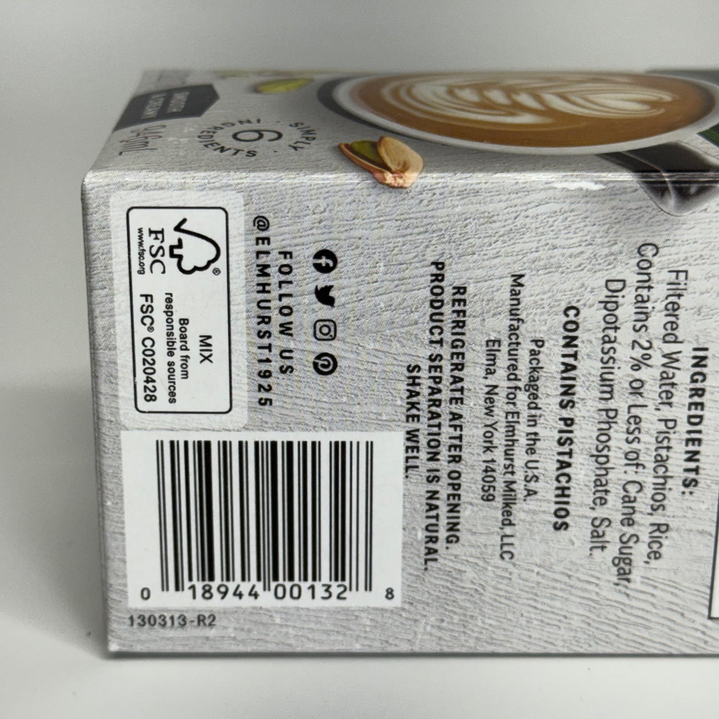 ELMHURST (6 PACK) Milked Pistachio Barista 32 fl oz. BB 02/27