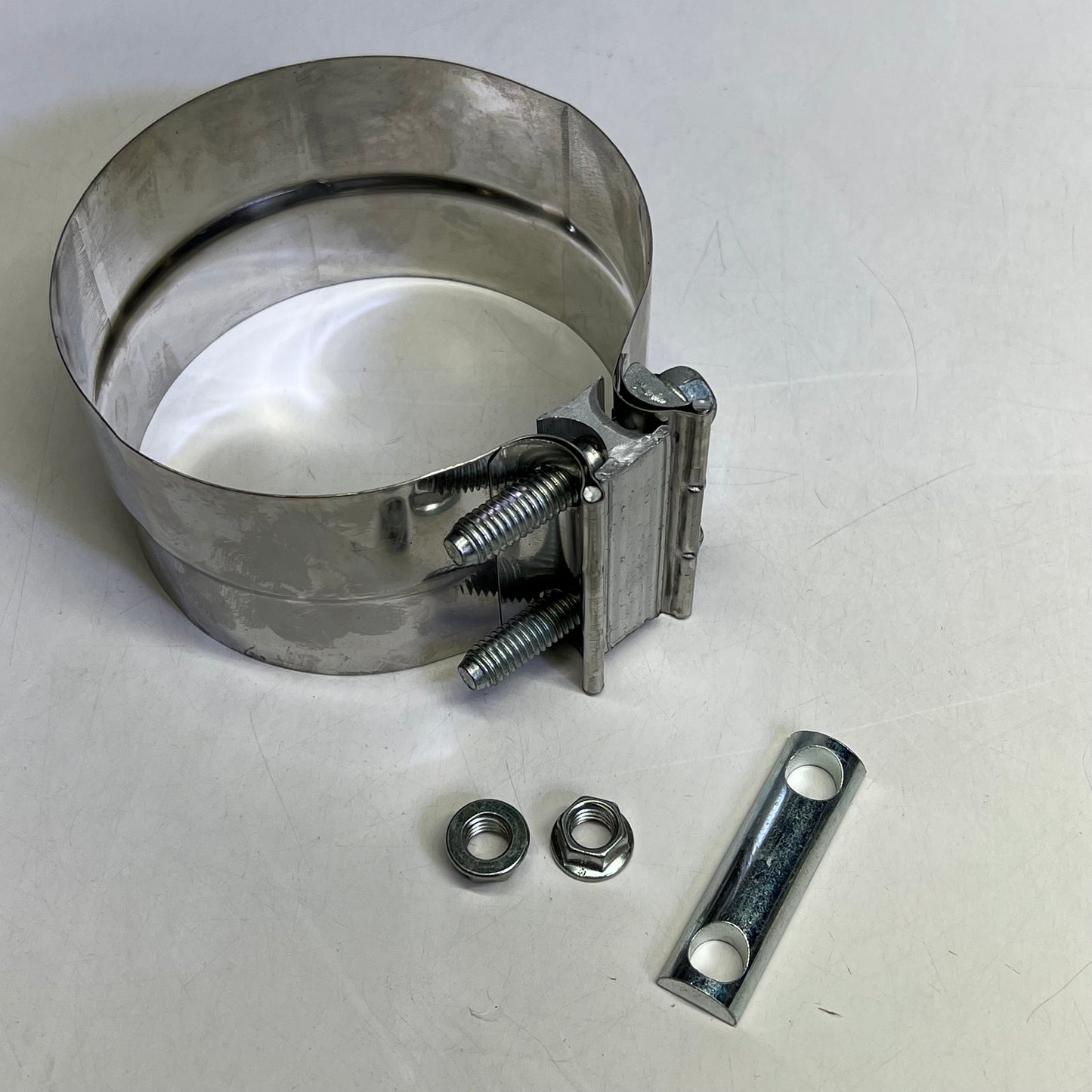 ZA@ WORLDWIDE POWER PRODUCTS (2 PACK) Torca Replacement Clamp Stainless Steel 5" Chrome TLC500S