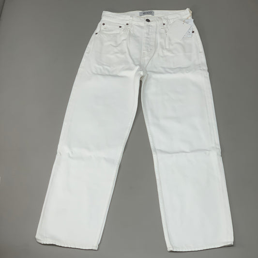 ETICA Tyler High Waist Straight Leg Ankle jeans Vintage White Size 25 EW180114A
